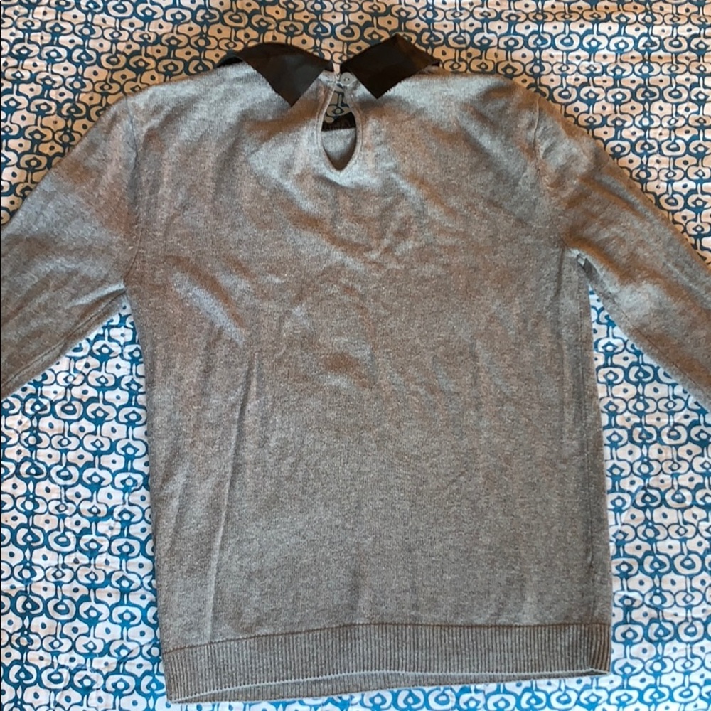 ASOS vegan leather collar sweater - Picture 6 of 7
